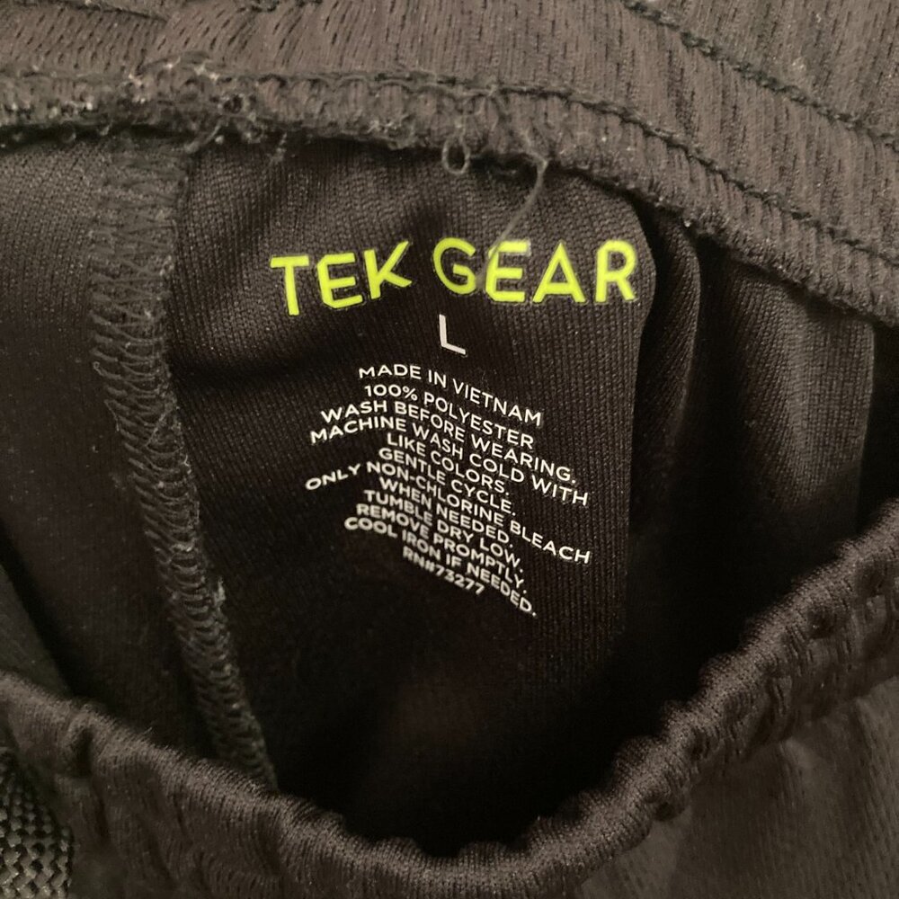 Tek Gear Men's Basketball Shorts Black Size Large - Picture 3 of 4
